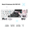 Printstream Girl Keycaps Compatible with Wooting 60HE, MAD60HE, ACE60, ATK EDGE60, FUN60, WIN60, LUCKY 65, IPI65, REAL67, XTRFY K5, TITAN68, ACE68, MAD68HE, MADE68, HERO68, NANO68, FIRE68, MIG68, and ATK RS6.
