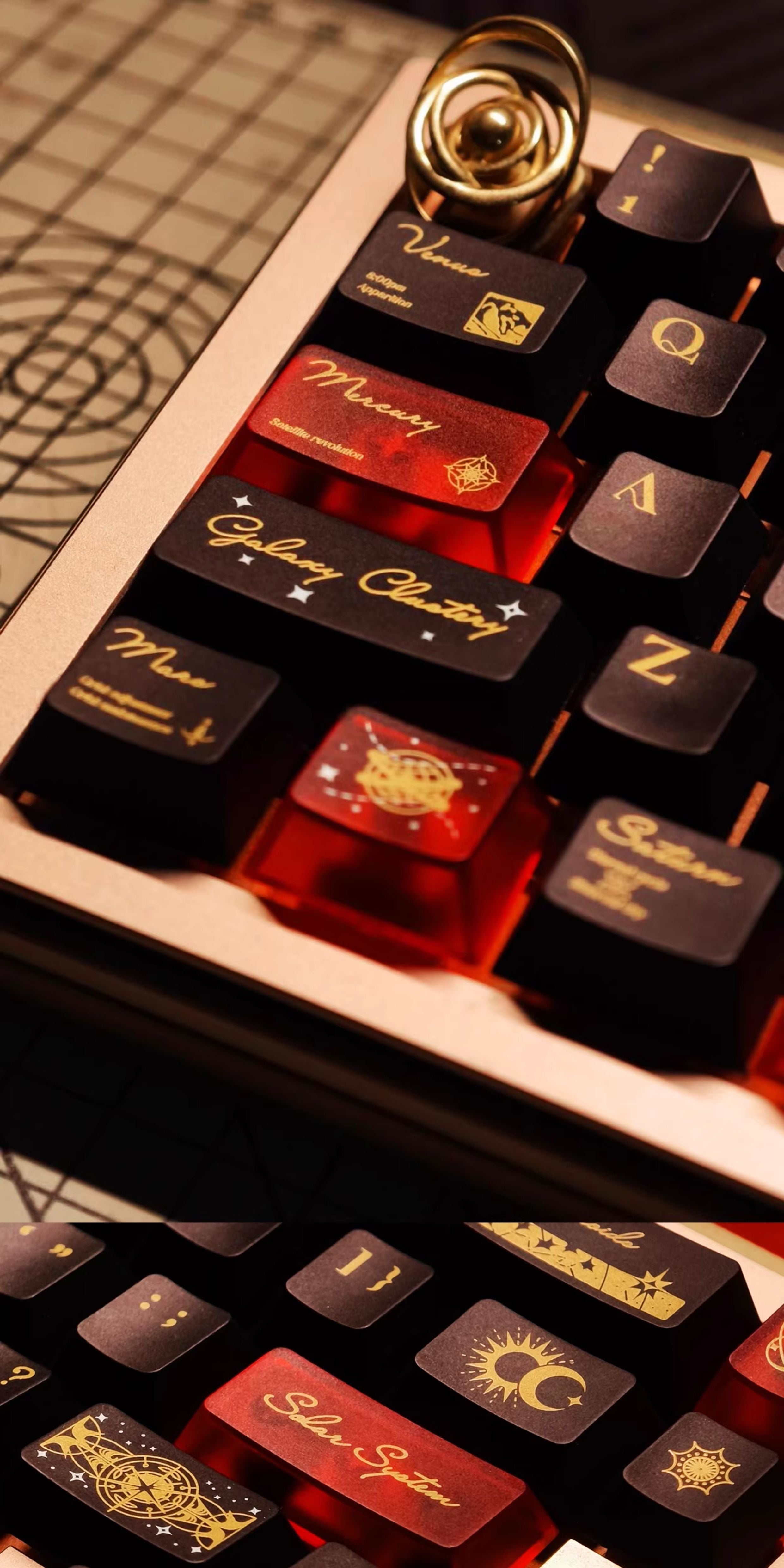 NORIIY Solar System Keycaps – Original PBT+PC Shine-Through Cherry Set