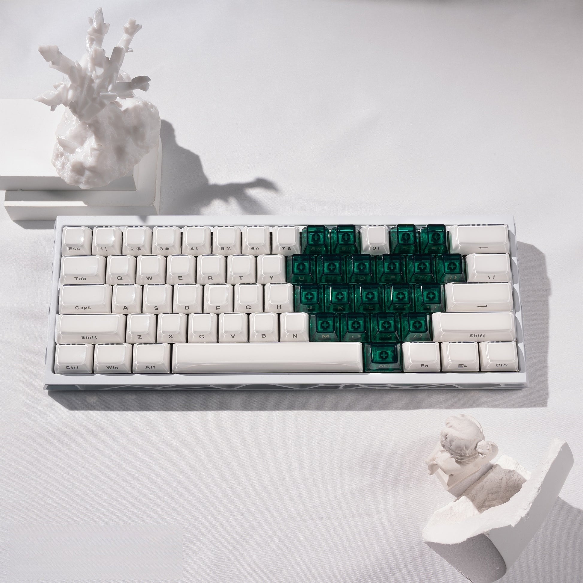 Crystal Jelly Side-Engraved Heart Keycaps – OEM Profile for Wooting - Titan Nation