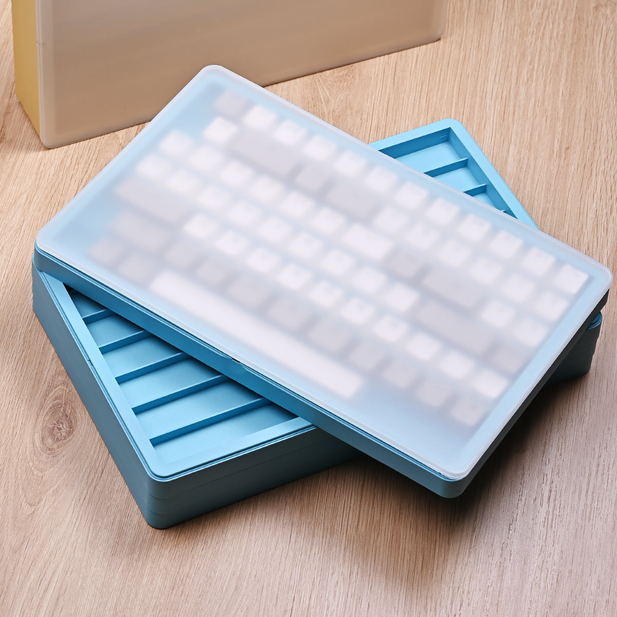 Keycap Case 3-Layer Stackable Keycap Storage Box for Mechanical Keyboards