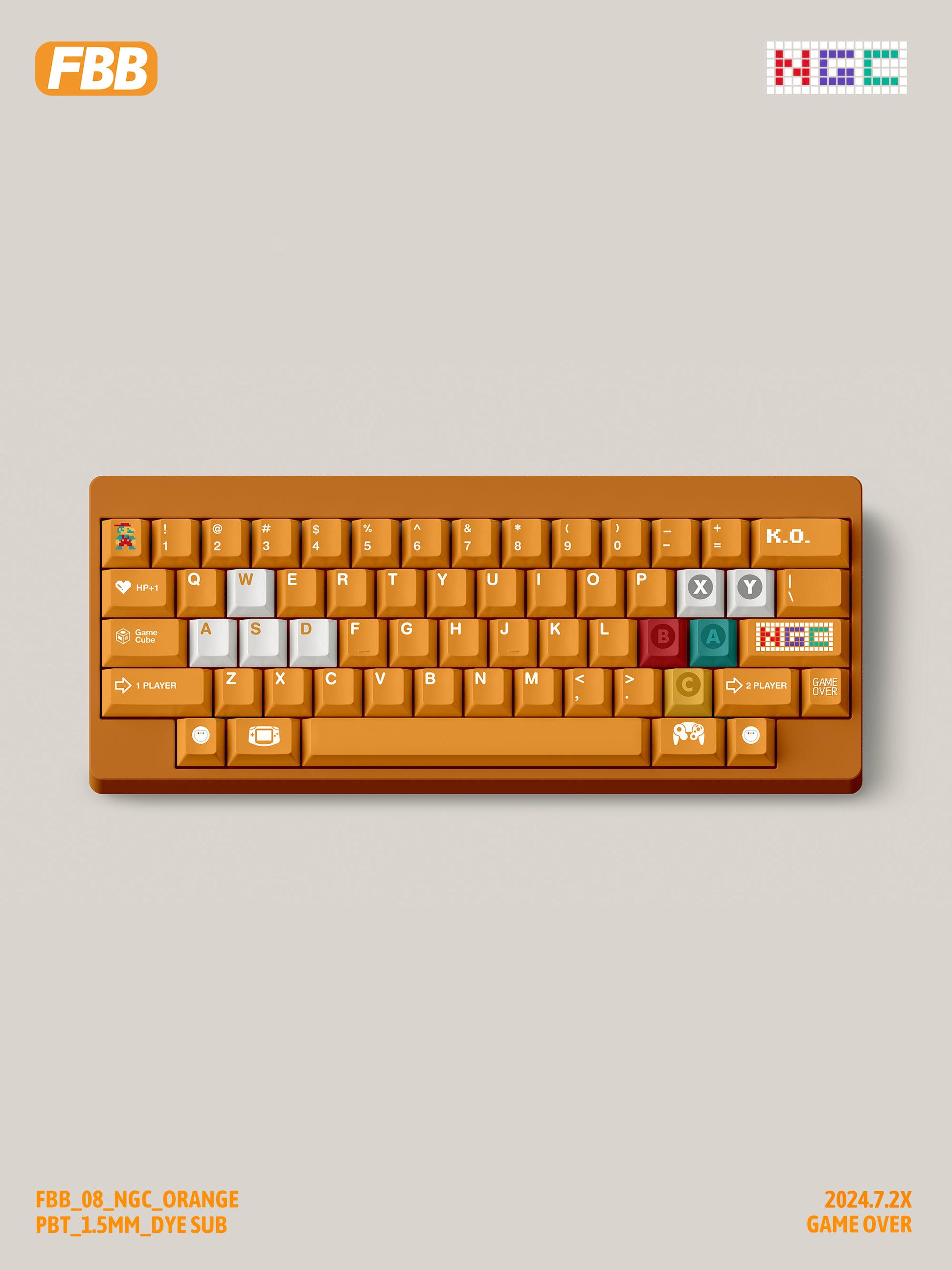 FBB Original SFC 1990 Keycaps – Custom PBT Dye-Sub Set for 87-Key NGC - Titan Nation