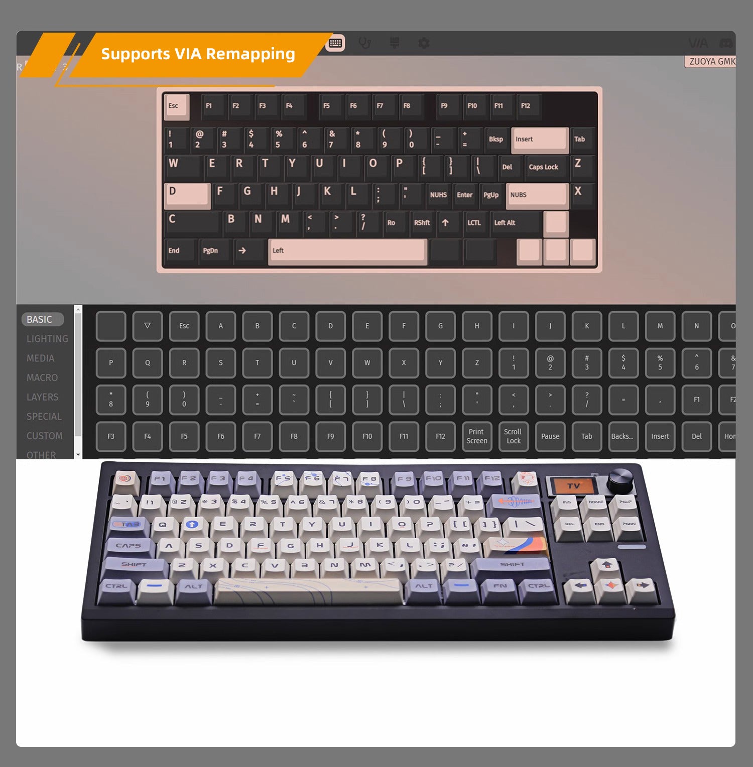 Teclado mecánico inalámbrico GMK87 TKL Titan Nation