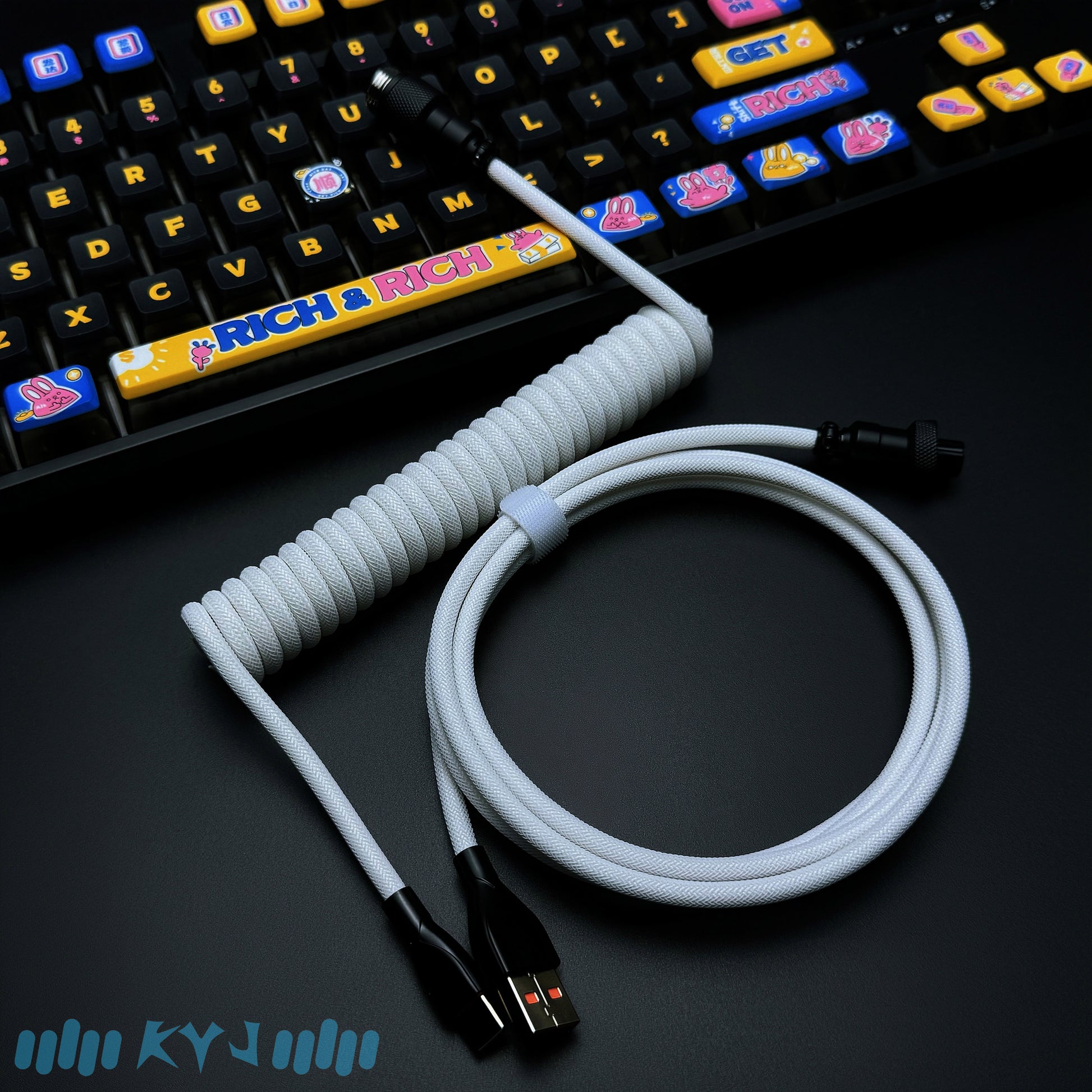 Custom Coiled Type-C Aviator Cable for Mechanical Keyboards – 8K Magnetic Switch Data Cable - Titan Nation