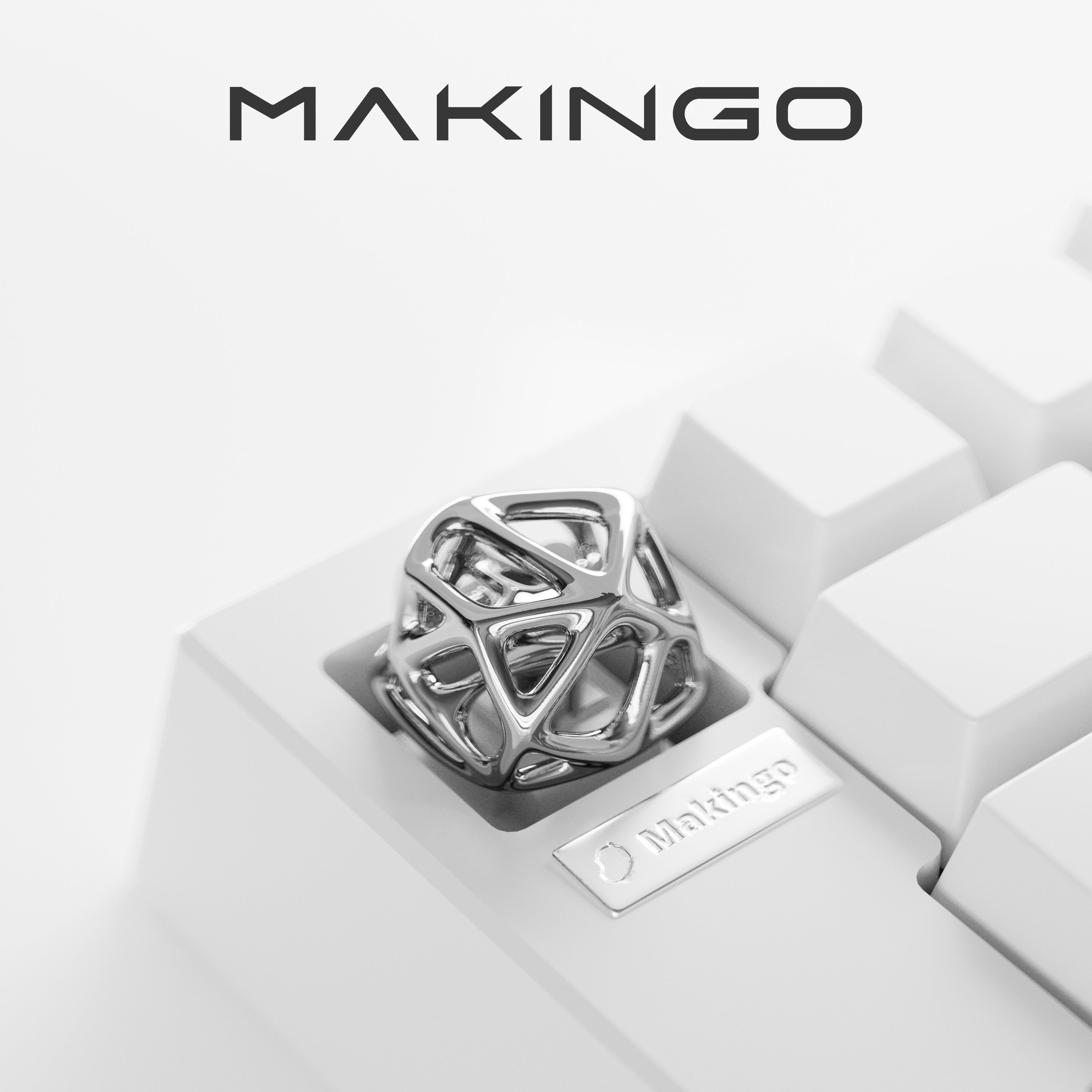 Makingo Hollow Black Gold Artisan Keycap – Original Metal ESC Key