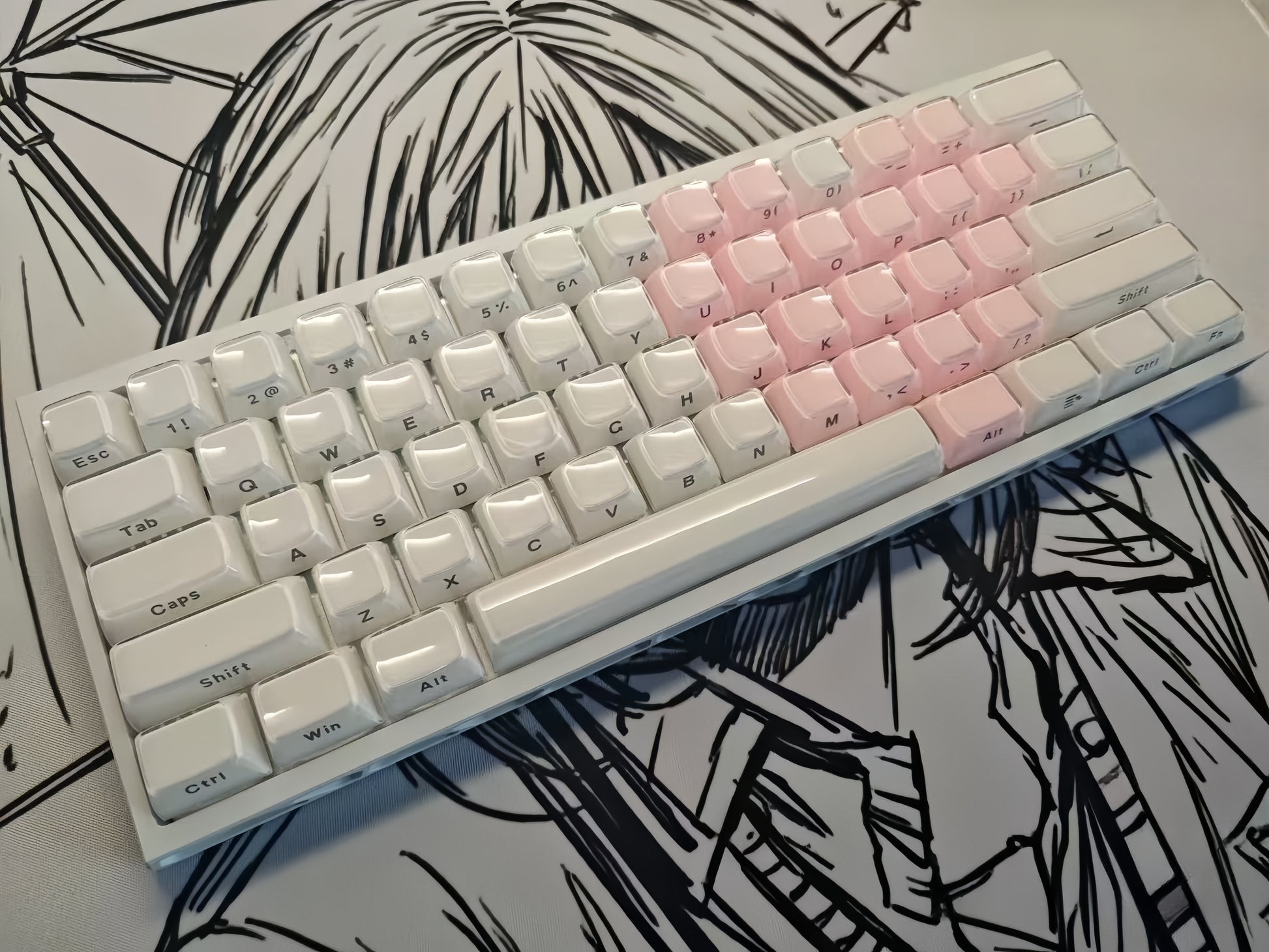 Crystal Jelly Side-Engraved Heart Keycaps – OEM Profile for Wooting - Titan Nation