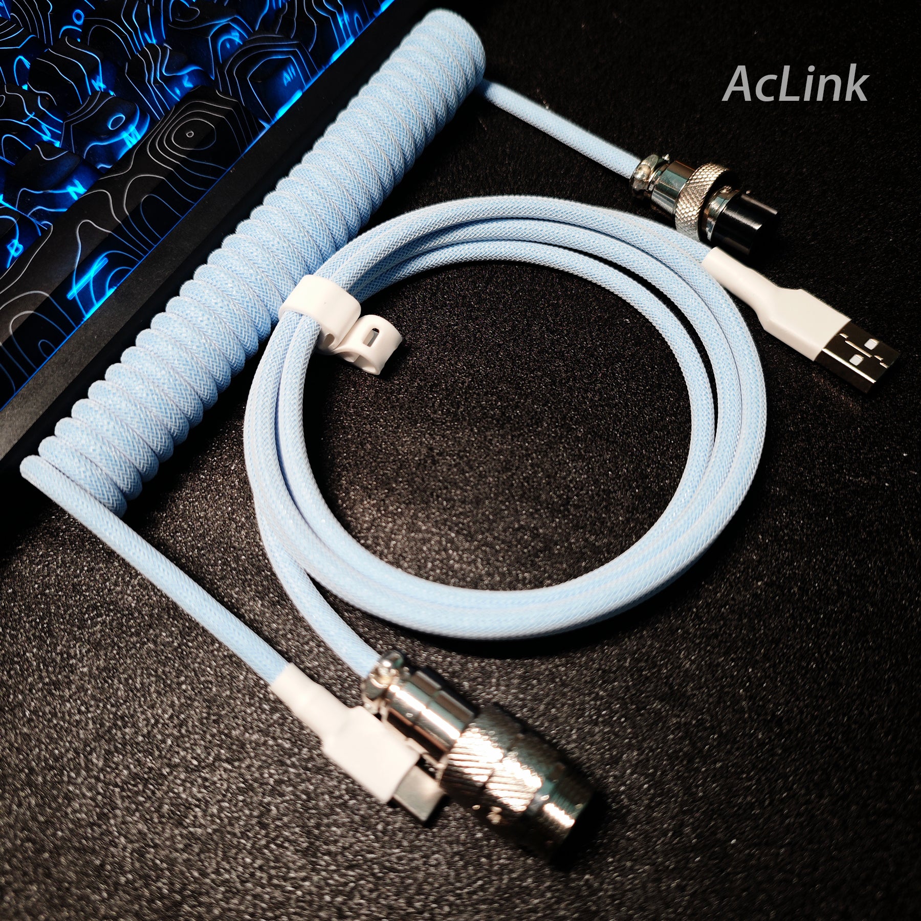 8K Return Rate Mechanical Keyboard Aviation Plug Cable Keyboard Cable Gaming Cable USB Data Cable Spring Cable Custom Cable - Titan Nation