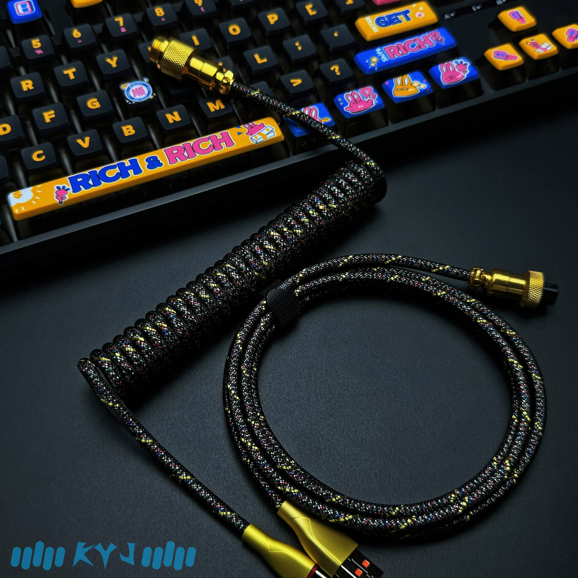 Custom Coiled Type-C Aviator Cable for Mechanical Keyboards – 8K Magnetic Switch Data Cable - Titan Nation