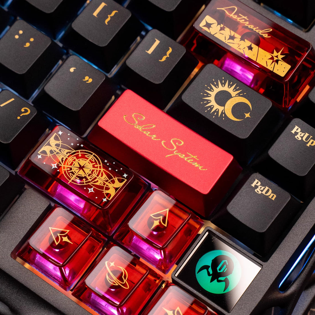 NORIIY Solar System Keycaps – Original PBT+PC Shine-Through Cherry Set - Titan Nation
