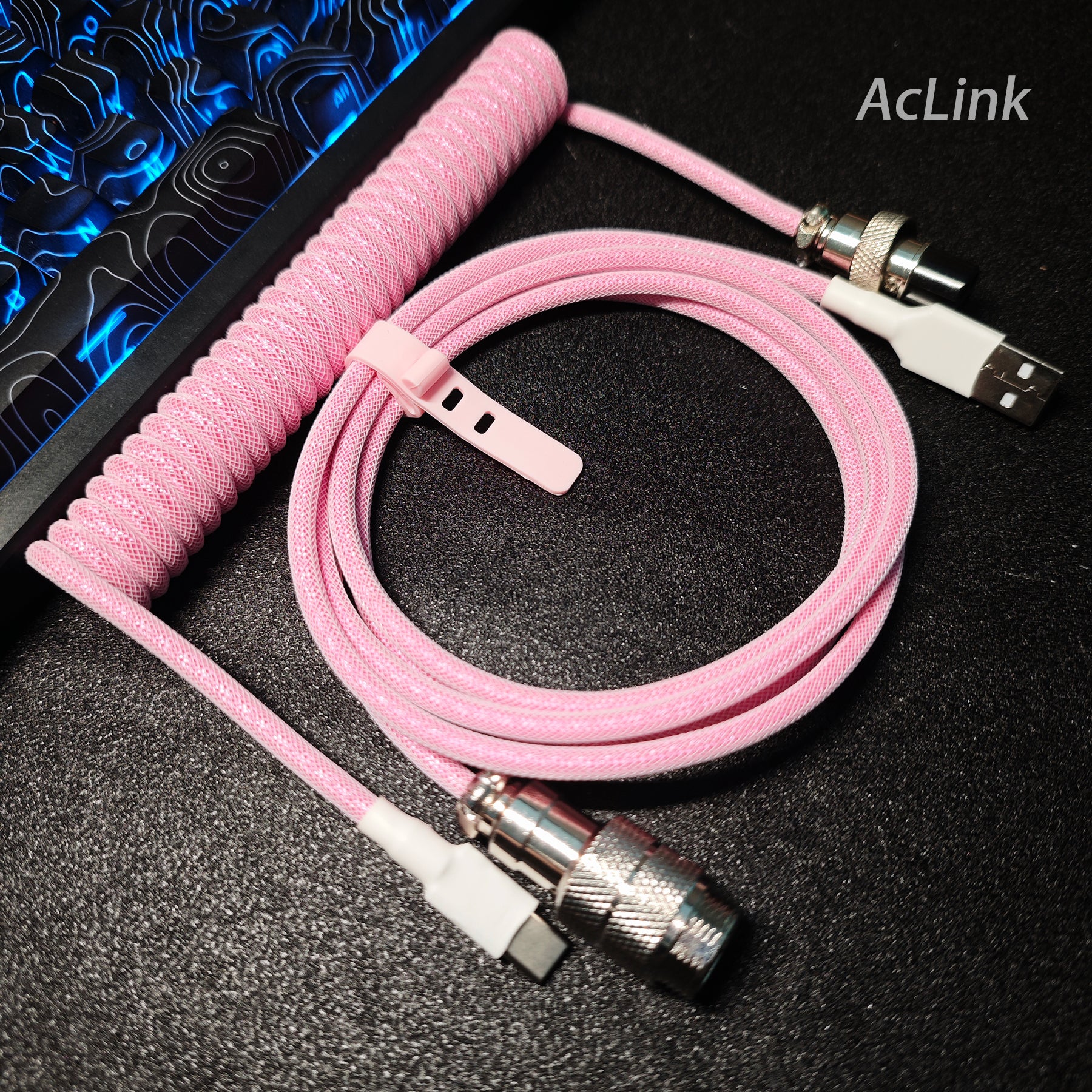 8K Return Rate Mechanical Keyboard Aviation Plug Cable Keyboard Cable Gaming Cable USB Data Cable Spring Cable Custom Cable - Titan Nation