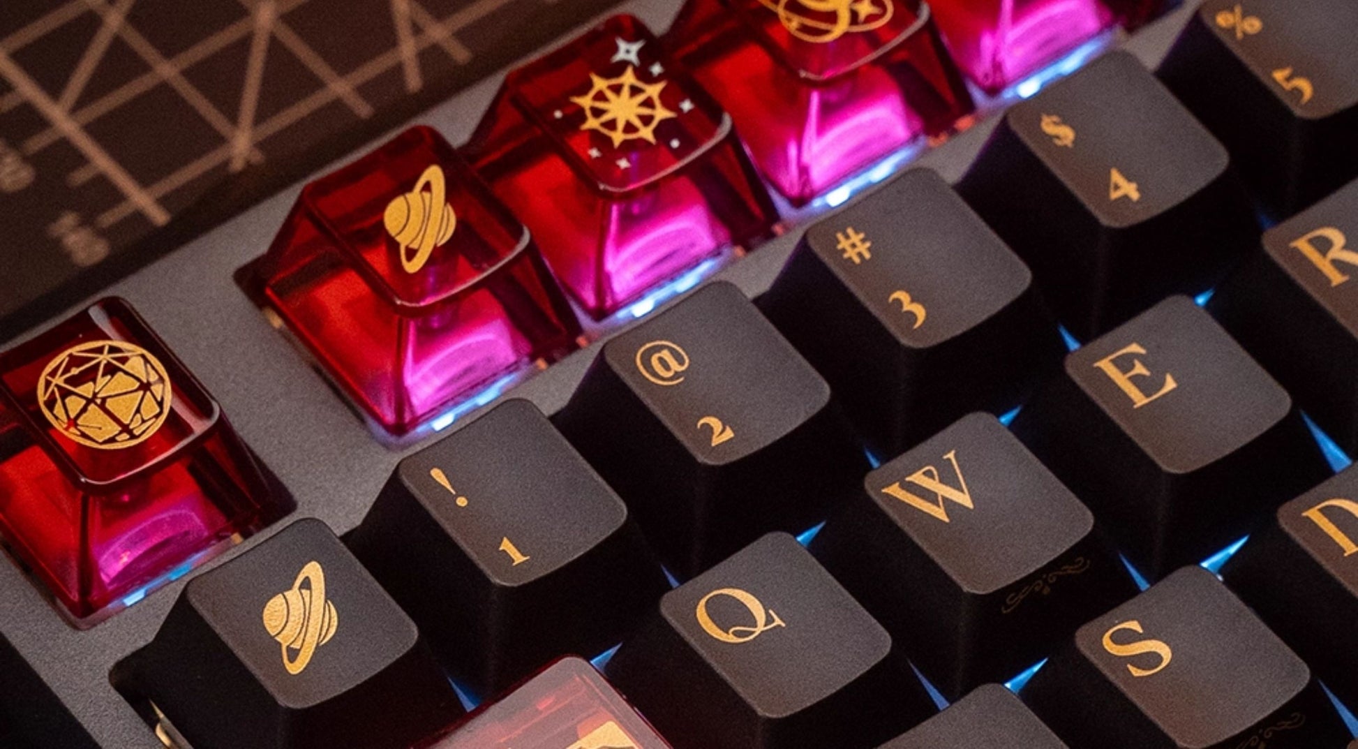 NORIIY Solar System Keycaps – Original PBT+PC Shine-Through Cherry Set - Titan Nation