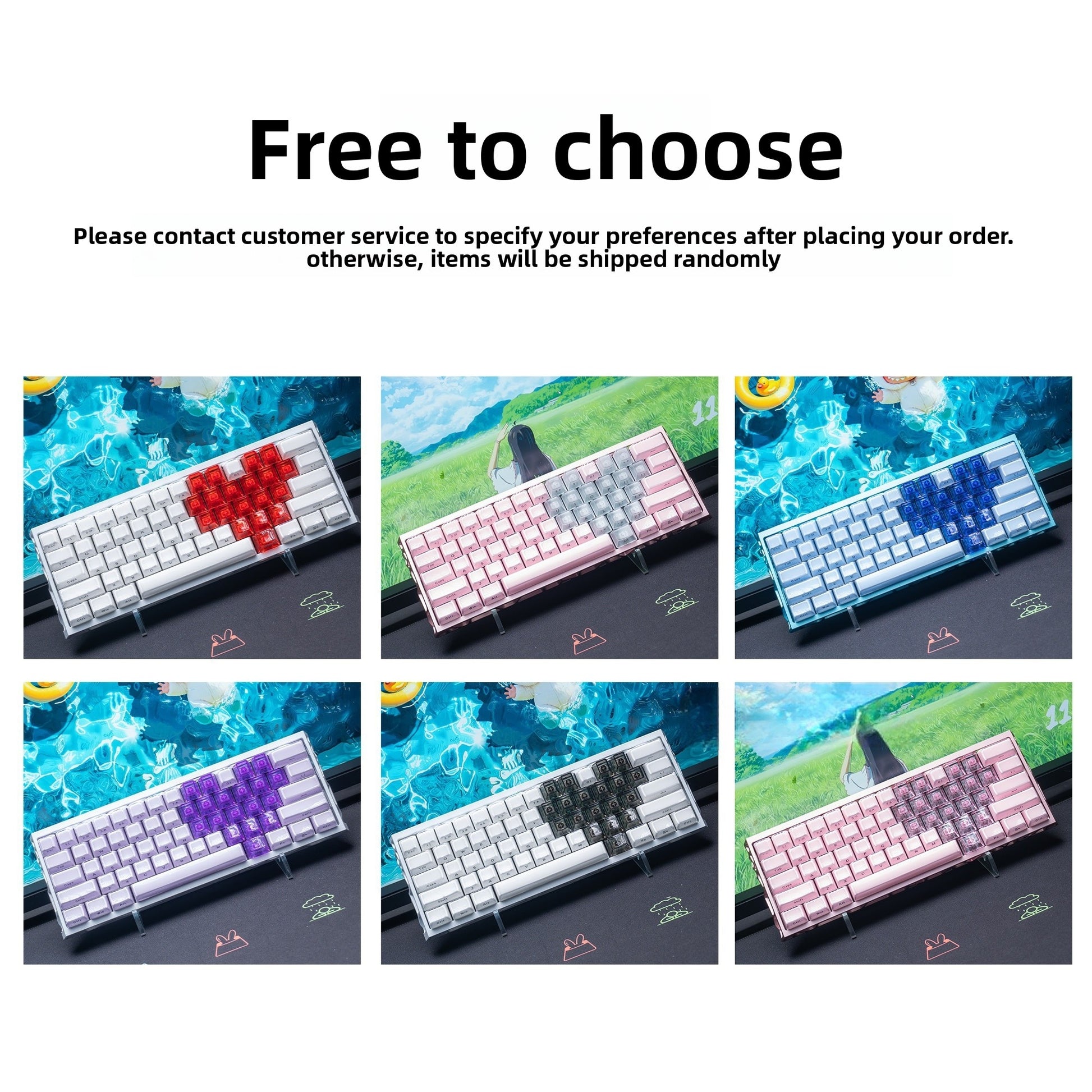 Crystal Jelly Side-Engraved Heart Keycaps – OEM Profile for Wooting - Titan Nation