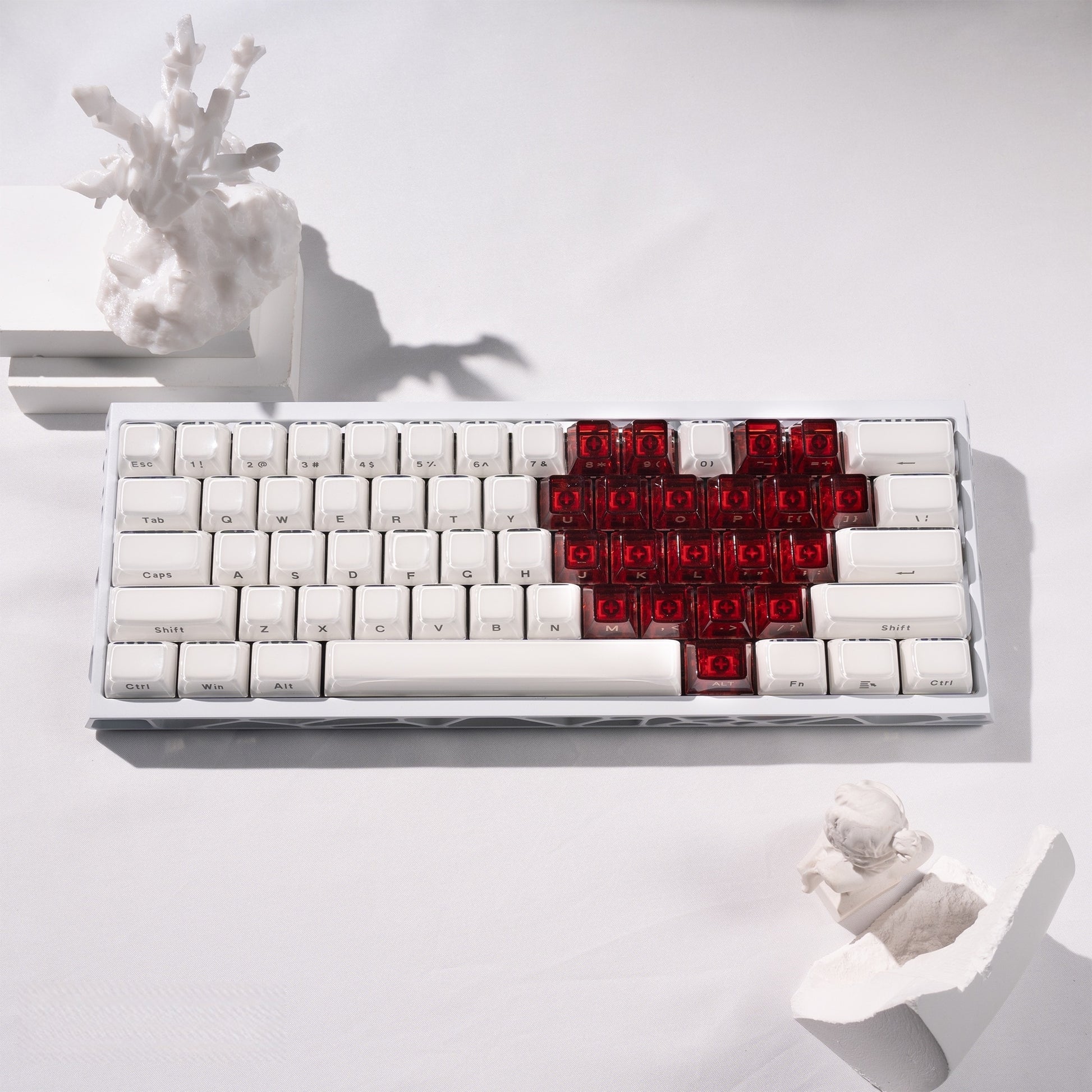 Crystal Jelly Side-Engraved Heart Keycaps – OEM Profile for Wooting - Titan Nation
