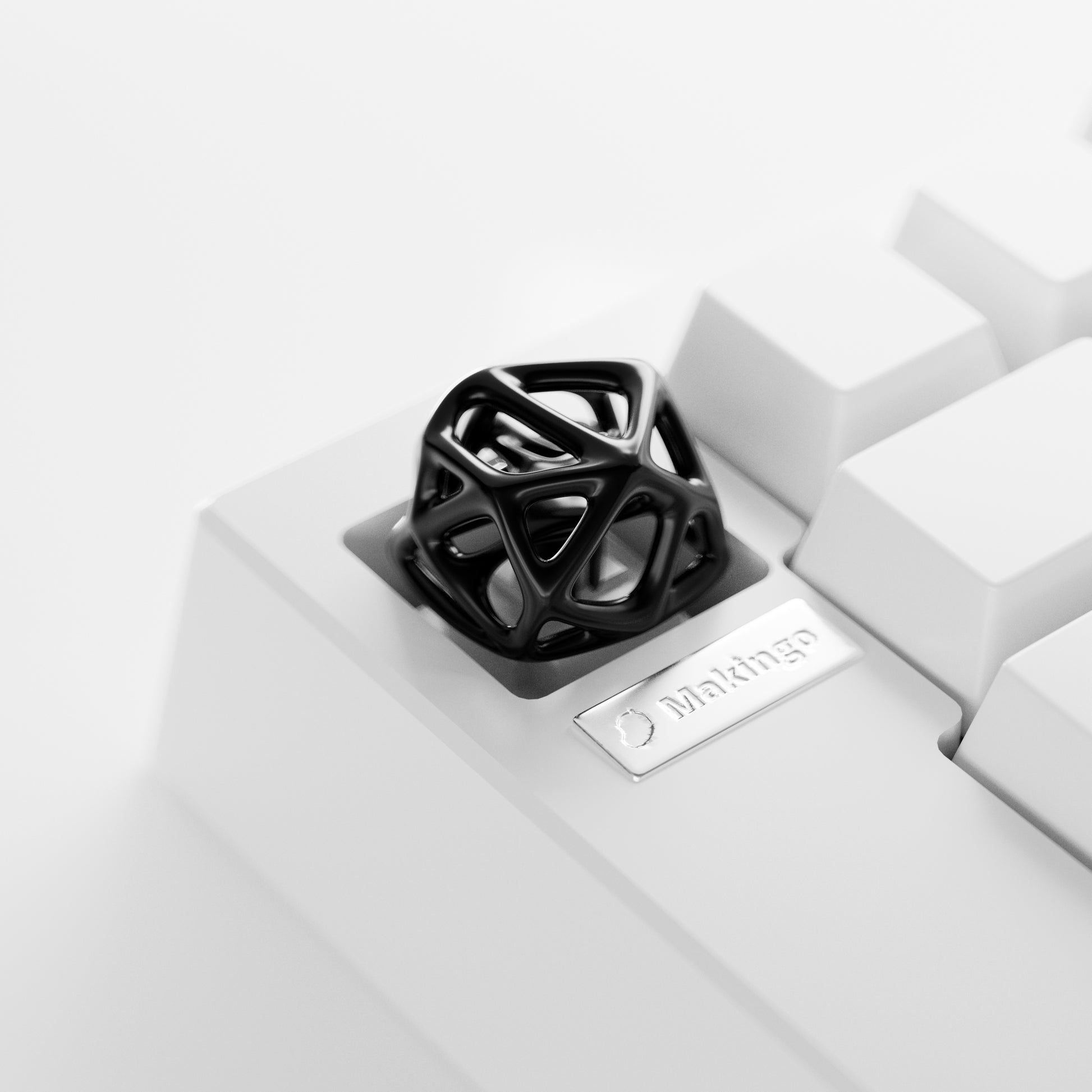 Makingo Hollow Black Gold Artisan Keycap – Original Metal ESC Key - Titan Nation