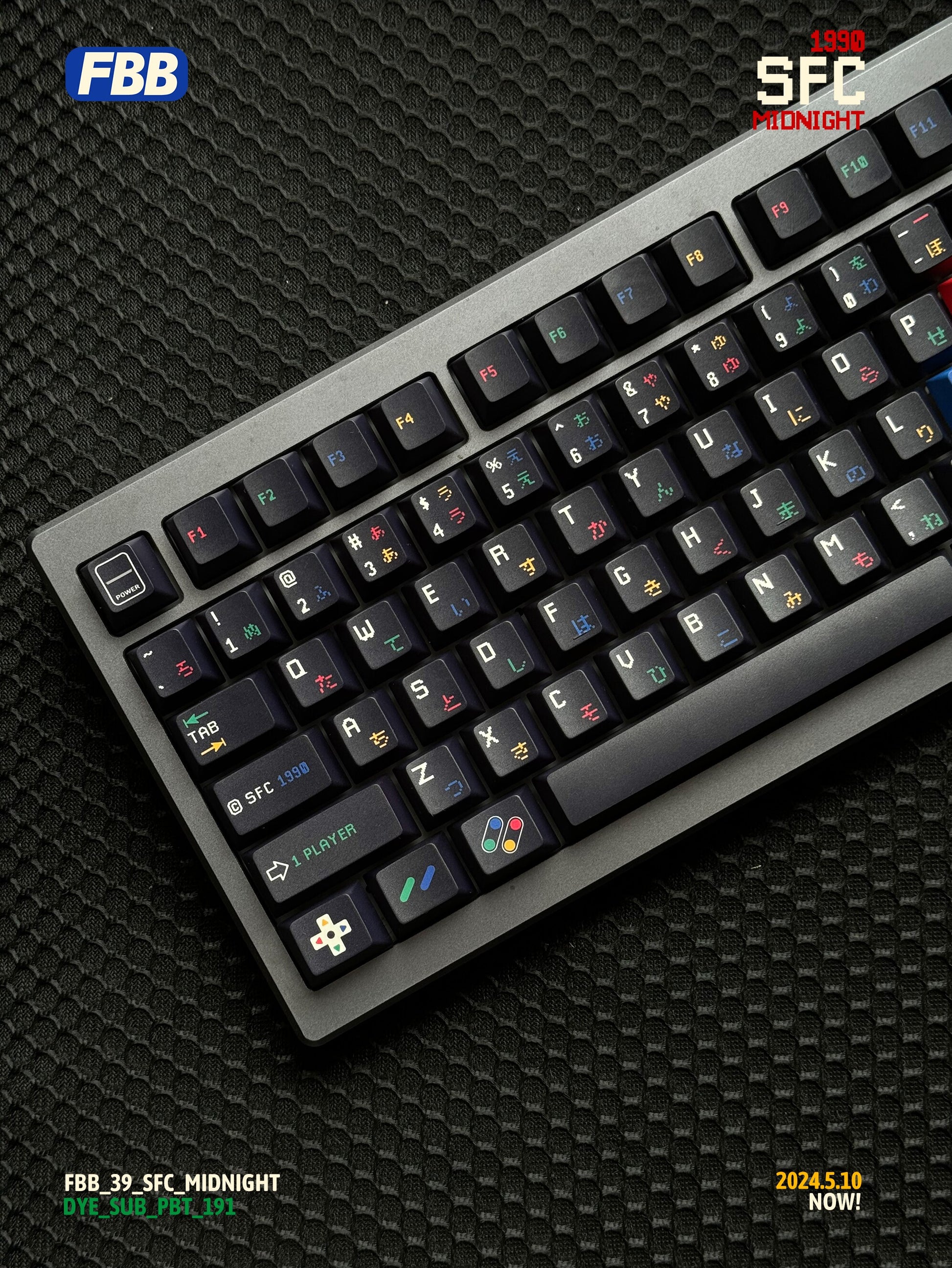 FBB Original SFC 1990 Keycaps – Custom PBT Dye-Sub Set for 87-Key NGC - Titan Nation
