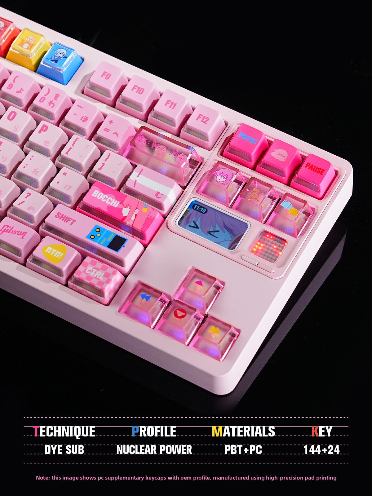 Titan Nation Bocchi the Rock Pochi-chan Keycaps – Pink PBT Set - Titan Nation