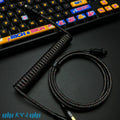 Custom Coiled Type-C Aviator Cable for Mechanical Keyboards – 8K Magnetic Switch Data Cable - Titan Nation