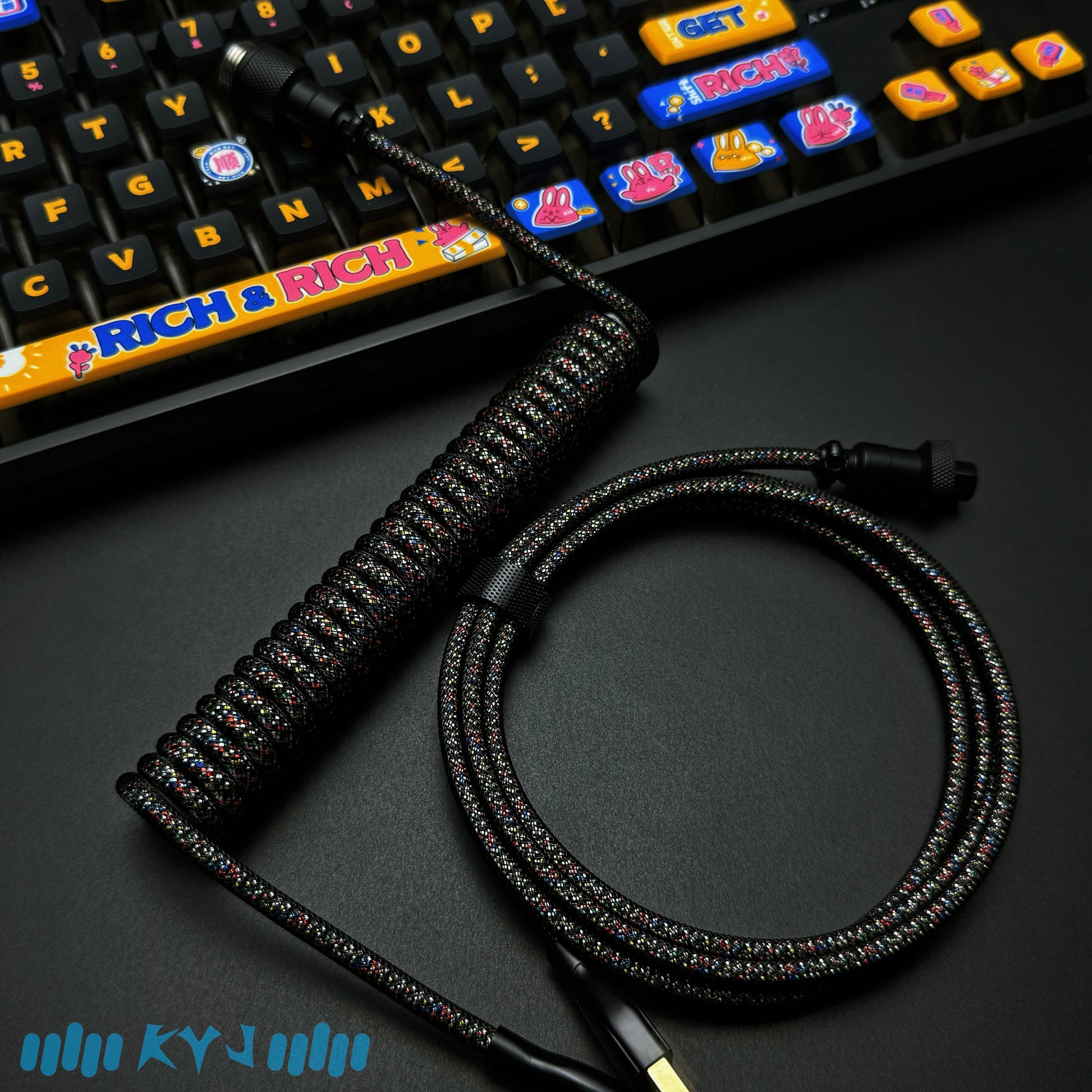 Custom Coiled Type-C Aviator Cable for Mechanical Keyboards – 8K Magnetic Switch Data Cable - Titan Nation