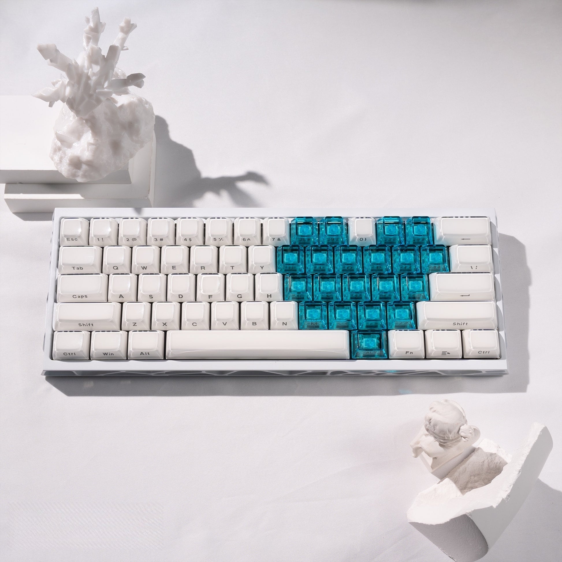 Crystal Jelly Side-Engraved Heart Keycaps – OEM Profile for Wooting - Titan Nation