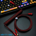 Custom Coiled Type-C Aviator Cable for Mechanical Keyboards – 8K Magnetic Switch Data Cable - Titan Nation