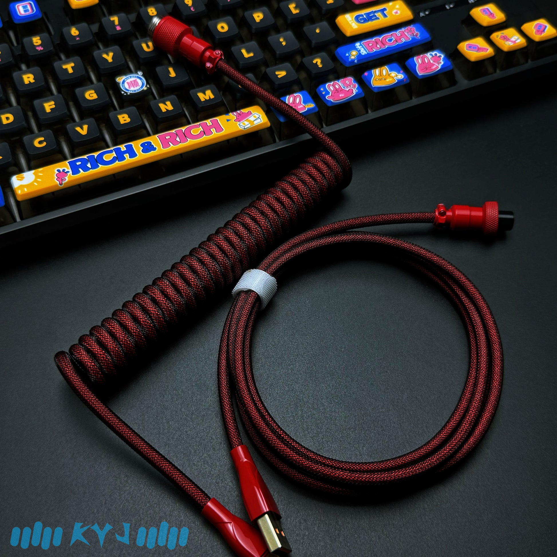 Custom Coiled Type-C Aviator Cable for Mechanical Keyboards – 8K Magnetic Switch Data Cable - Titan Nation