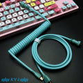 Custom Coiled Type-C Aviator Cable for Mechanical Keyboards – 8K Magnetic Switch Data Cable - Titan Nation