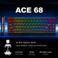 MCHOSE ACE 68 layout is similar to Wooting60HE and MAD68HE, supports quick triggering