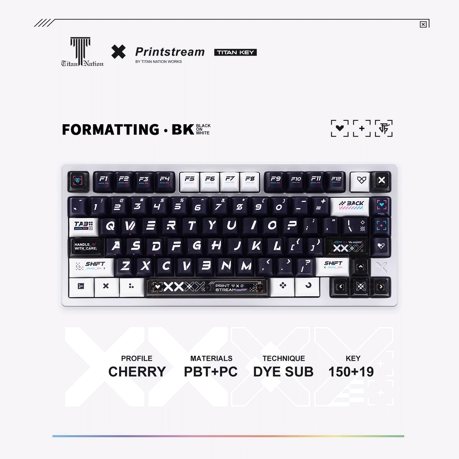 CSGO Printstream PCPBT Keycaps Adapted to Keychron Mechanical Keyboard