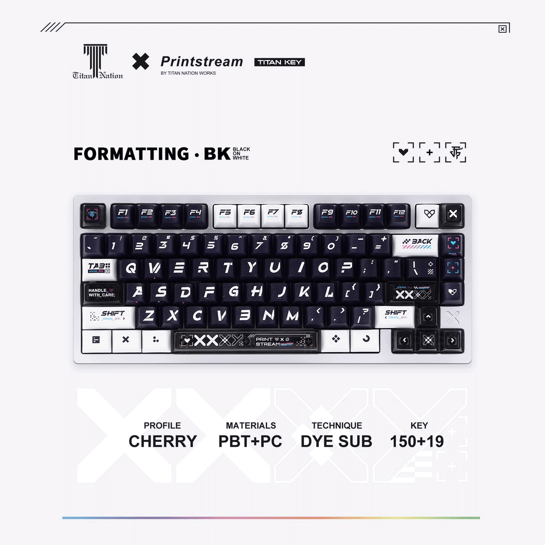 CSGO Printstream keycaps Set Compatible with Wooting 60HE mechanical keyboards layout 