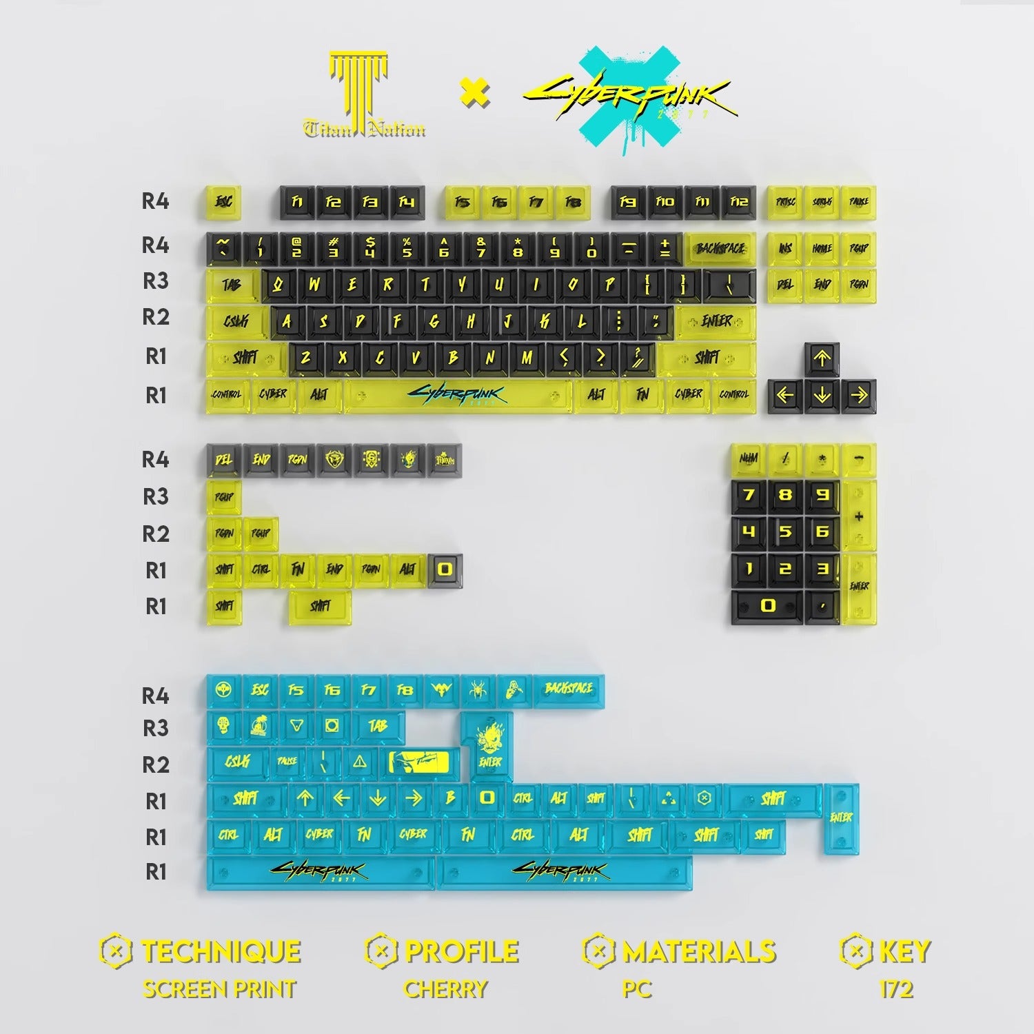 FANGCHENG Keycaps 108 Sleutels Gedrukt PBT Keycap Voor Mechanisch Toetsenbord Volledige Set Keycaps Toetsen Rubber Keycaps Color Yellow FANGCHENG Keycaps 108 Sleutels Gedrukt PBT Keycap Voor Mechanisch Toetsenbord Volledige Set Keycaps Toetsen Rubber Keycaps Color Yellow
