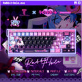 Rabbit Hole Keycaps are compatible with various mechanical keyboards, supporting both ANSI and ISO layouts. They are suitable for keyboards such as the Wooting 60HE, AL65, MAD60HE, and ACE60 gaming keyboards.