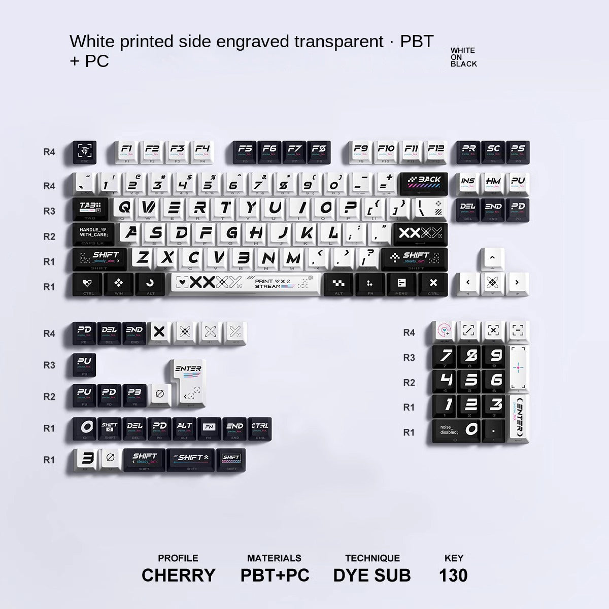 CSGO Printstream Custom keycaps Set mechanical keyboards layout Compatible with Keychron K5