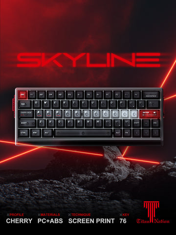 Skyline Black Keycaps – Transparent PC Keycaps for 60% & 75% Keyboards