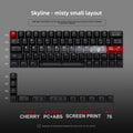 Skyline Black Keycaps – Transparent PC Keycaps for 60% & 75% Keyboards