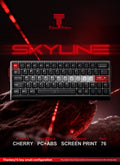 Skyline Black Keycaps – Transparent PC Keycaps for 60% & 75% Keyboards