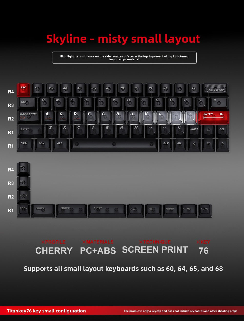 Skyline_Black_Keycaps_Transparent_PC_Keycaps_for_60_75_Keyboards