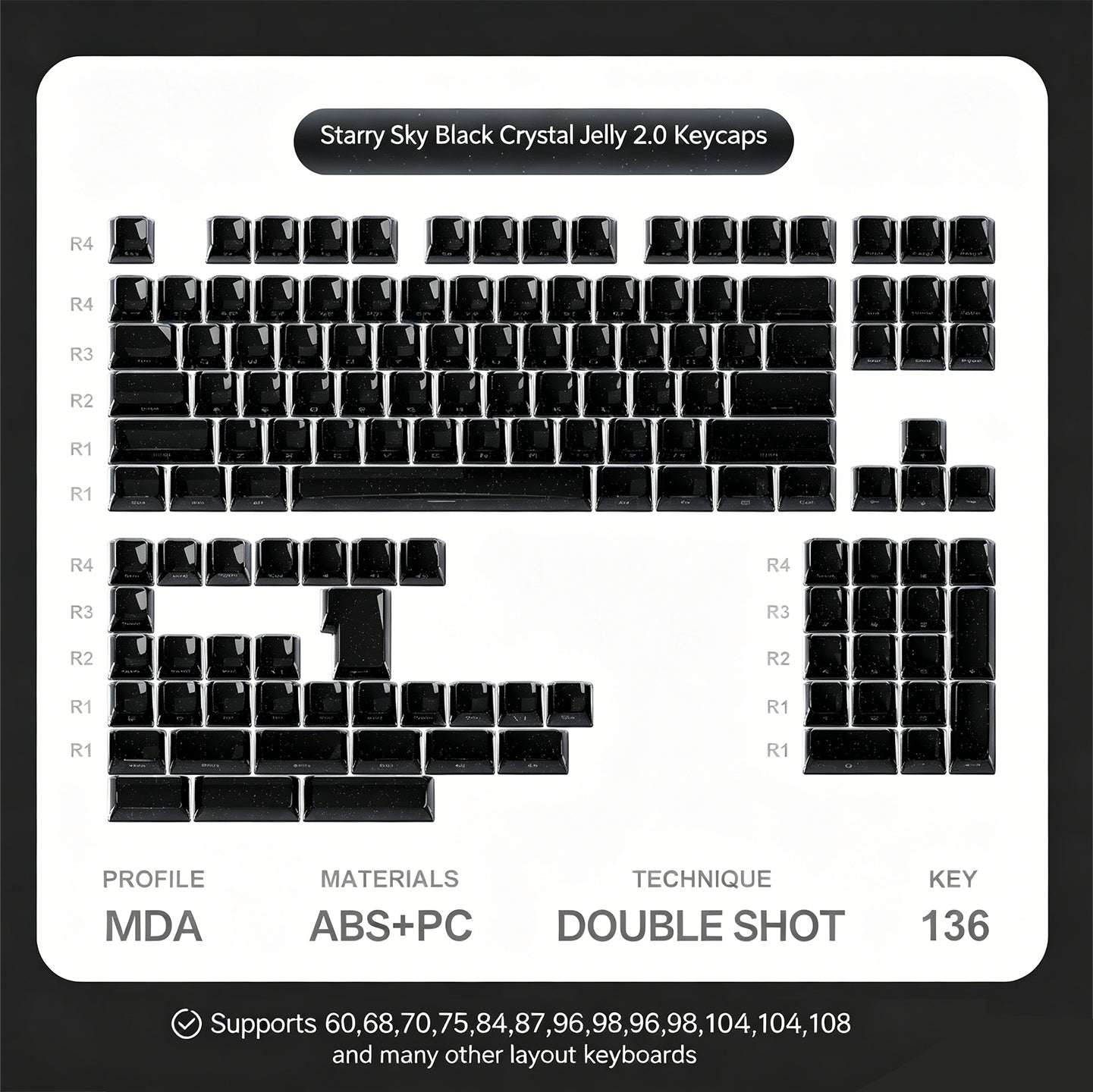 Crystal Jelly Keycaps 2.0 - Titan Nation