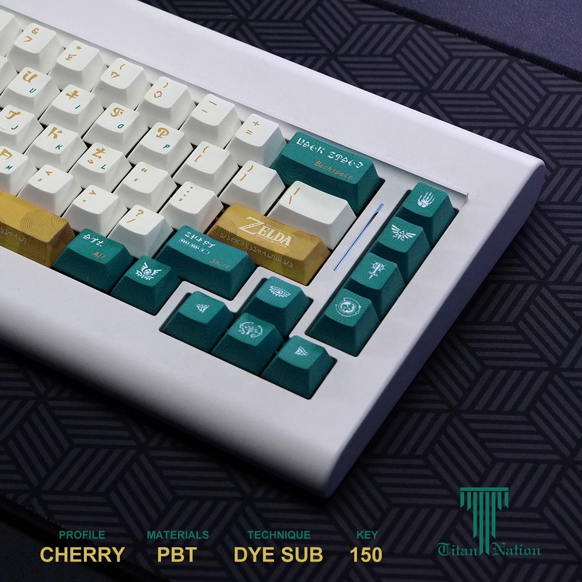 Zelda PBT Keycaps Set  mechanical keyboards layout Compatible with Keychron K2