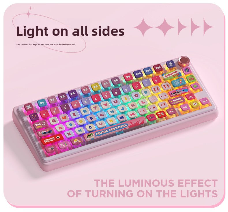 Original Theme Translucent ASA Keycaps Custom Cute PBT+PC Sublimation - Titan Nation
