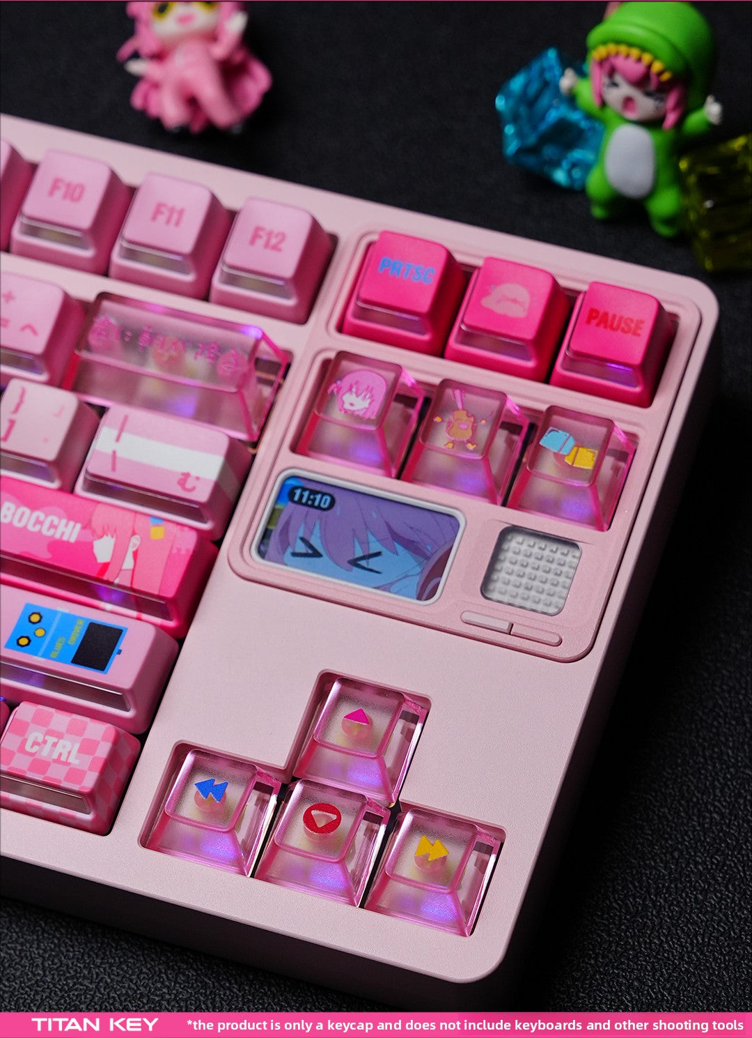 Titan Nation Bocchi the Rock Pochi-chan Keycaps – Pink PBT Set - Titan Nation
