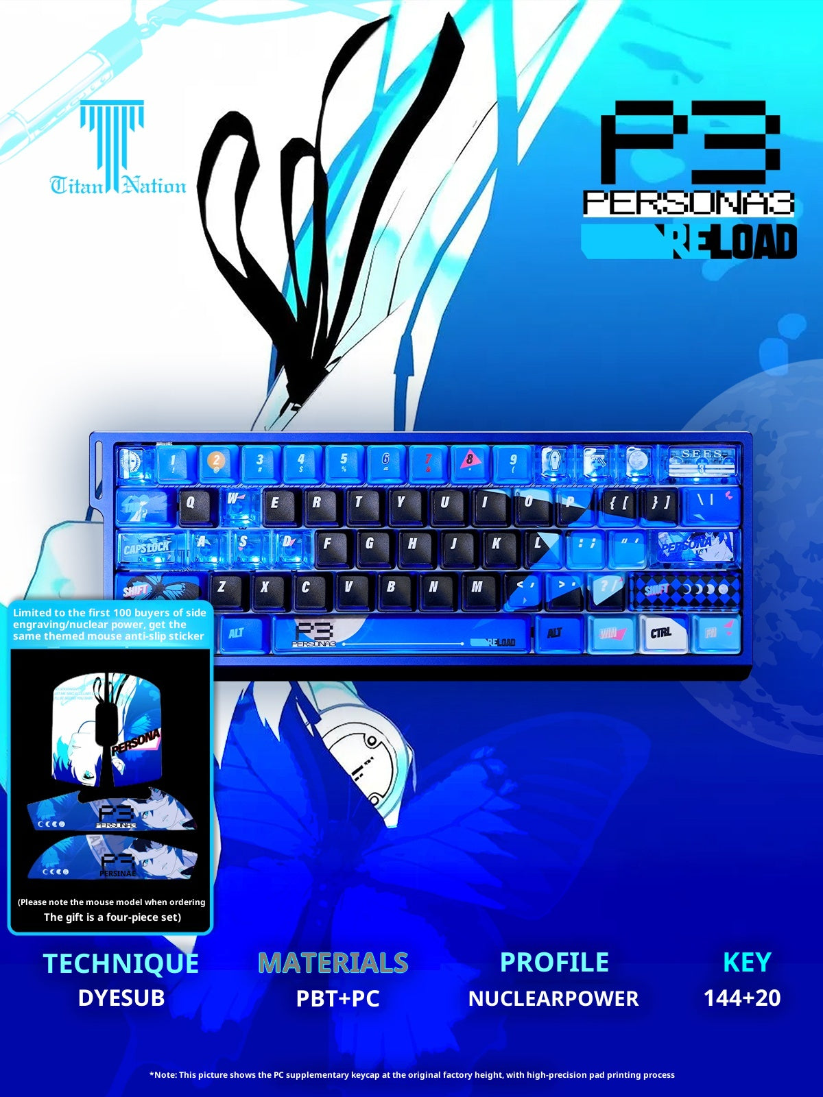 Persona 3 Reload Keycaps