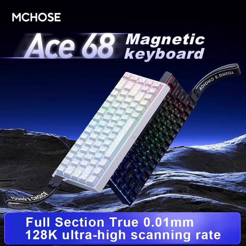 MCHOSE ACE 60 PRO layout is similar to Wooting60HE and MAD60HE, supports quick triggering