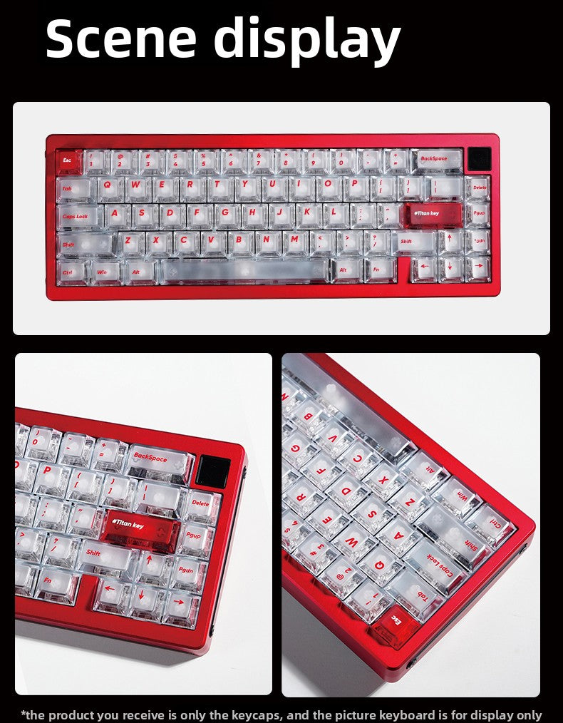 Titan Nation Frosted Matte Dual-Tone Keycaps – PC Translucent Set - Titan Nation