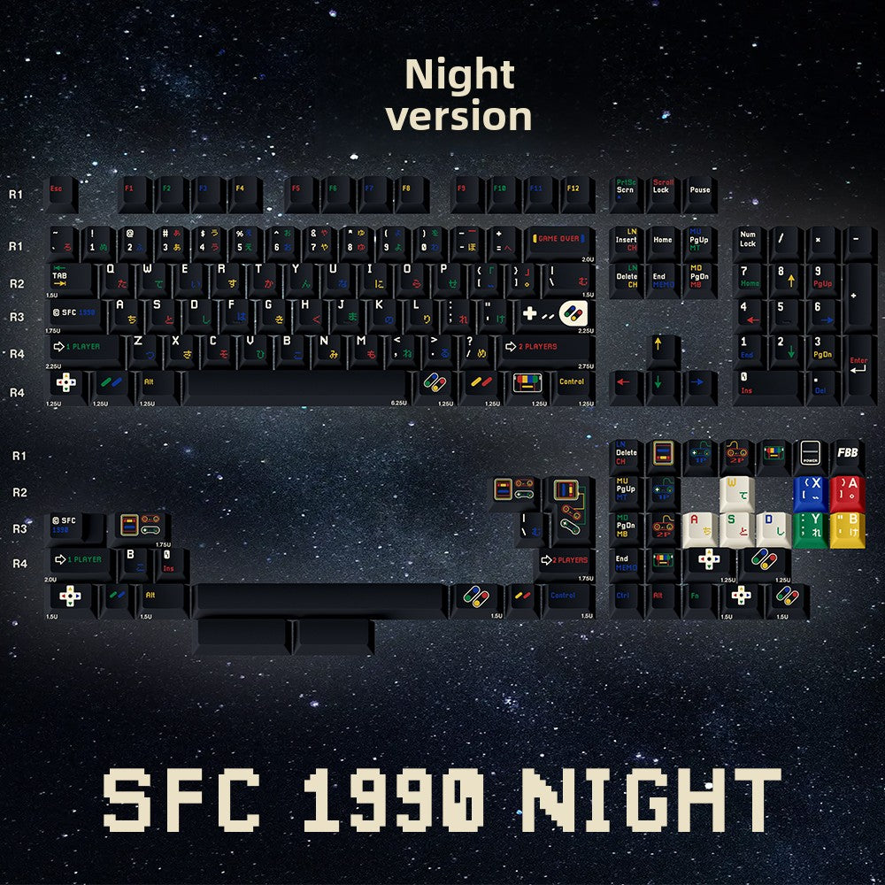 FBB Original SFC 1990 Keycaps – Custom PBT Dye-Sub Set for 87-Key NGC - Titan Nation