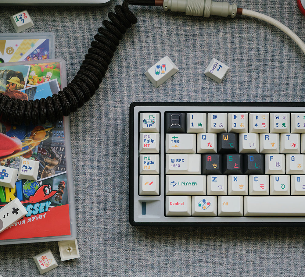 FBB Original SFC 1990 Keycaps – Custom PBT Dye-Sub Set for 87-Key NGC - Titan Nation