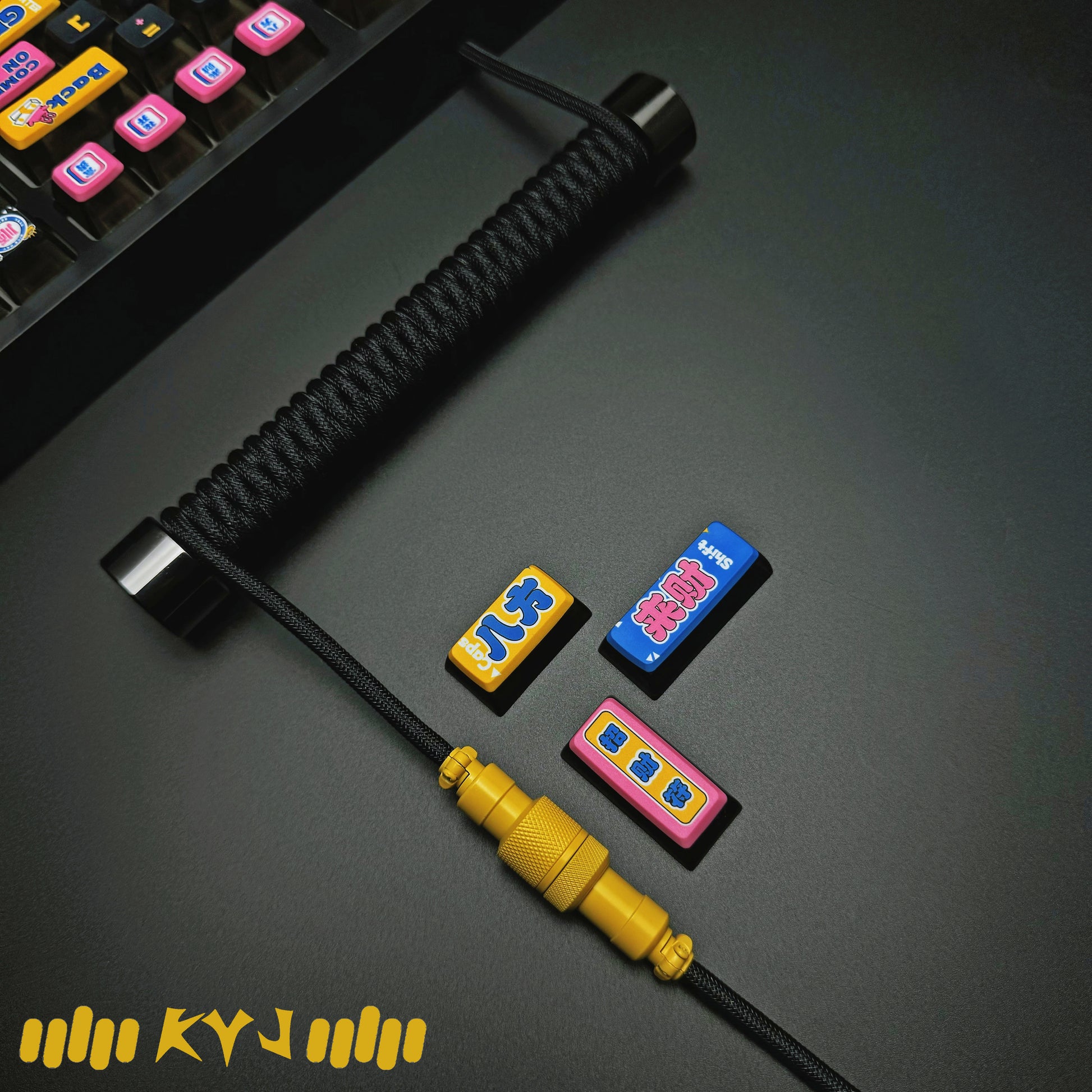 Custom Coiled Type-C Aviator Cable for Mechanical Keyboards – 8K Magnetic Switch Data Cable - Titan Nation