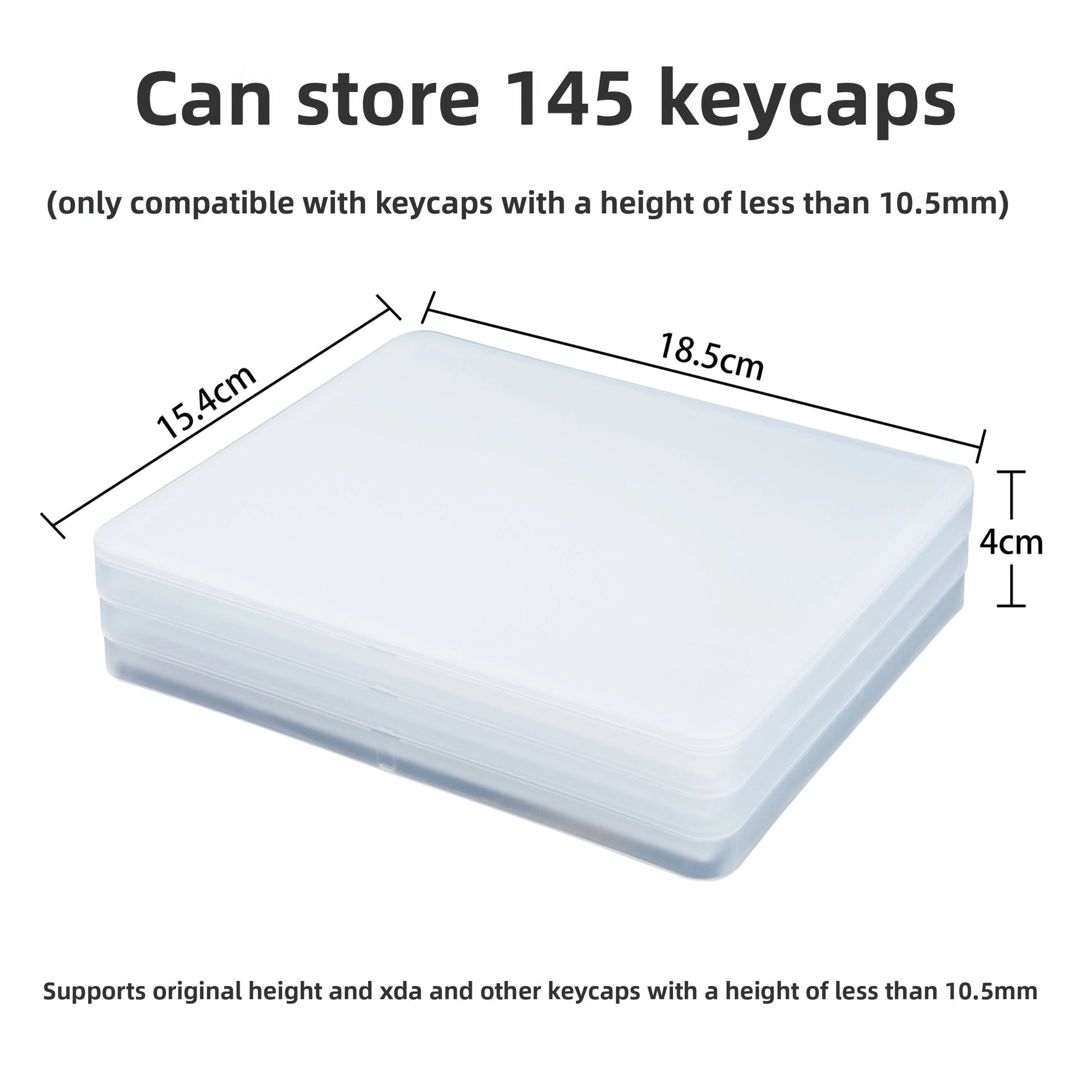 Universal Transparent Keycap Display Box with Dustproof Stackable Lid - Titan Nation