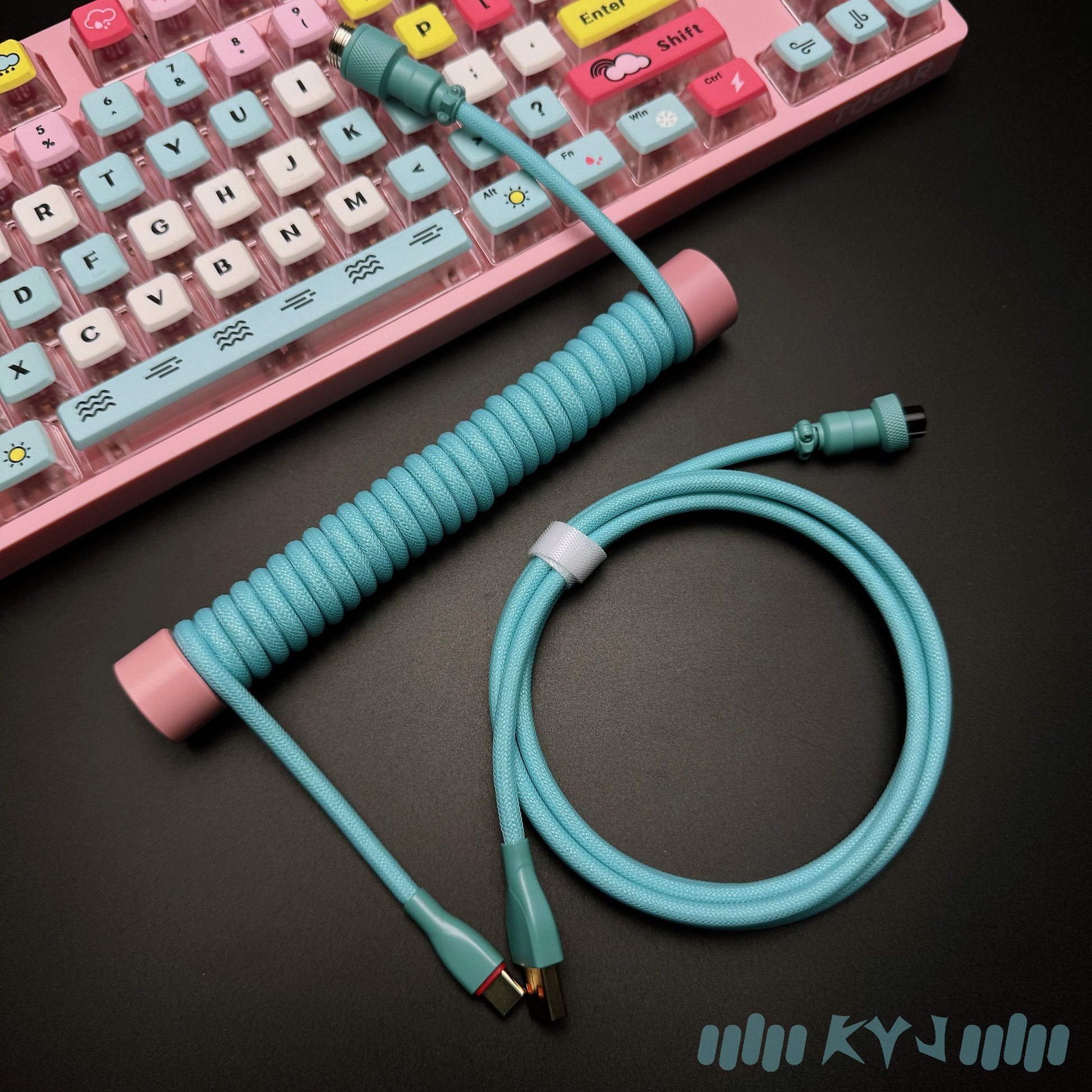 Custom Coiled Type-C Aviator Cable for Mechanical Keyboards – 8K Magnetic Switch Data Cable - Titan Nation