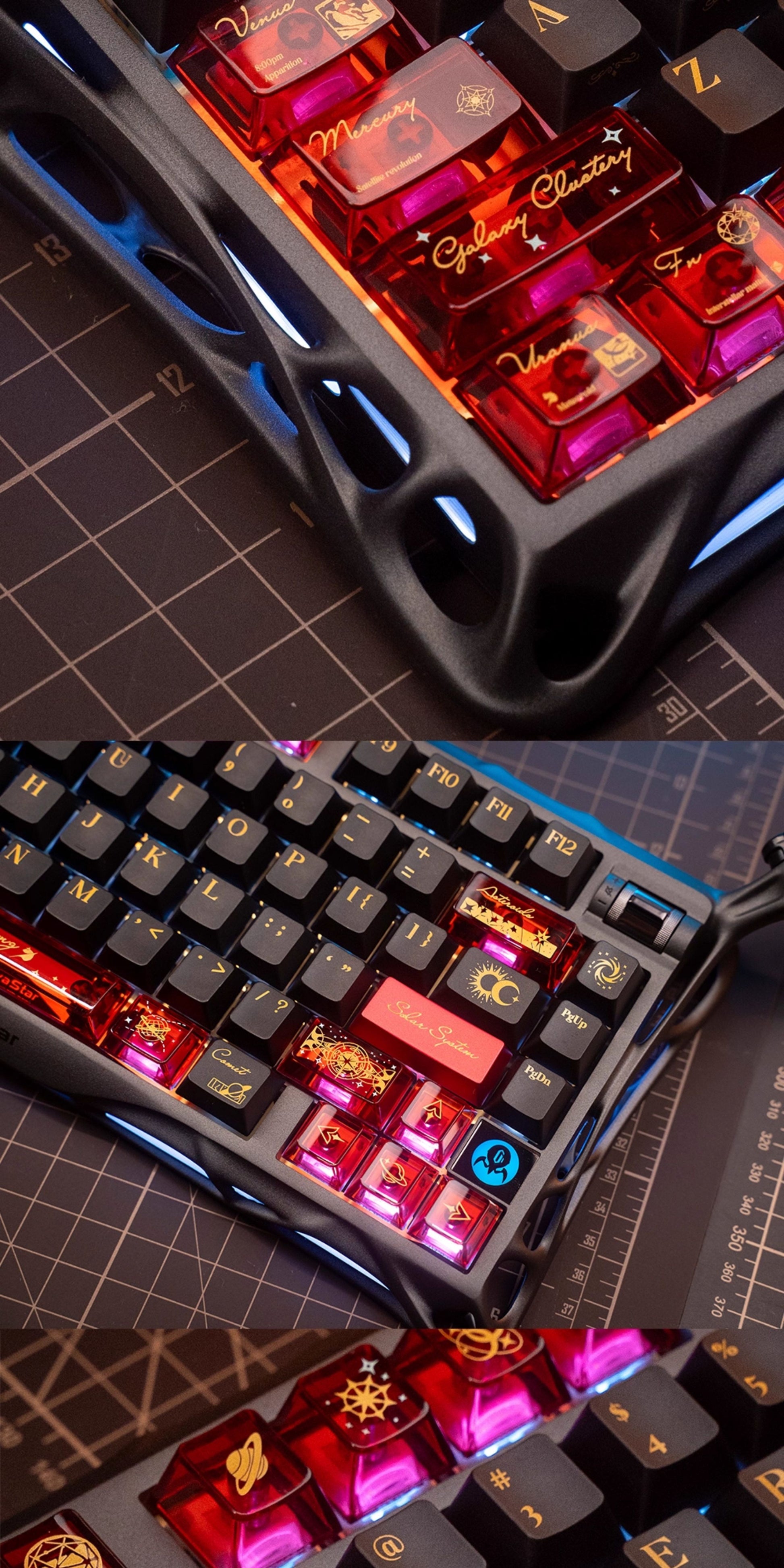 NORIIY Solar System Keycaps – Original PBT+PC Shine-Through Cherry Set - Titan Nation