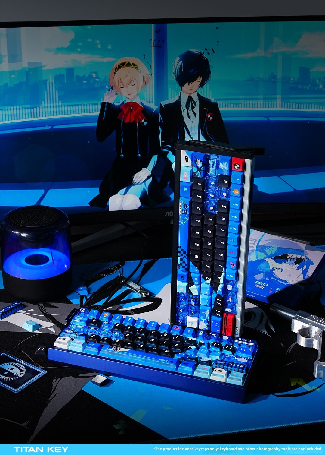 Persona 3 Reload Keycaps Set – PBT Dye-Sub Blue Nuclear Style