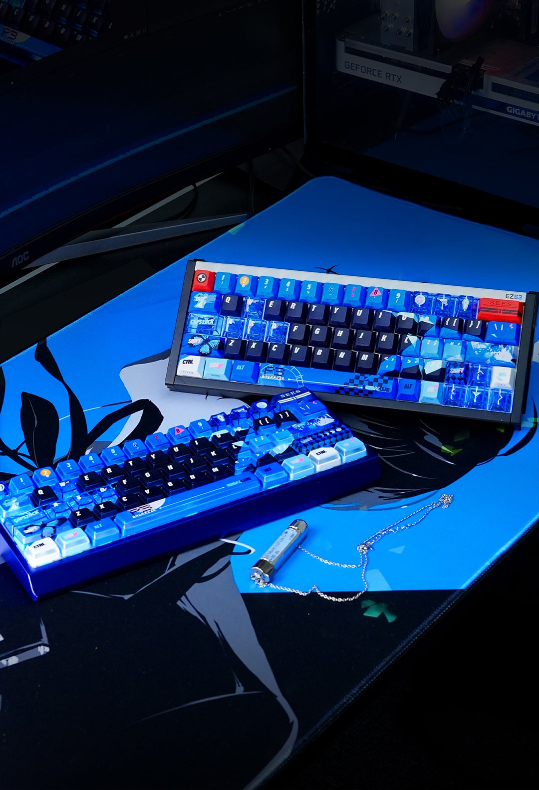 Persona 3 Reload Keycaps Set – PBT Dye-Sub Blue Nuclear Style
